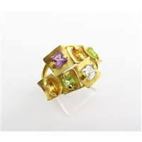 Ring Damiata Gioielli Woman in Yellow Gold Quarzo 2120/102-D199 - 2120/102-D199